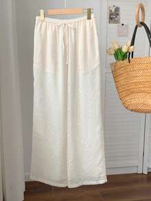 Comfortcana Women's Casual Loose Solid Color Pants - Apricot - View 7
