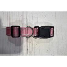 Collar de nailon para perros con hilo reflectante de huella pequeña, ajustable en tamaño para perros grandes, medianos y pequeños - Rosa - Ver 6