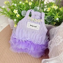 PETSIN 1 chiếc váy công chúa cho chó mèo, váy tutu thoáng khí cho chó nhỏ, mùa xuân hè. - Màu tím - Xem 10
