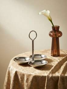 Cirelle 创意不锈钢三碗立式置物架，可作酱料架、水果碗、糖果盘、零食糕点展示架，适用于厨房 - 彩色 - 查看 4