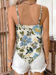 EMERY ROSE Floral Digital Print Fashionable Minimalist Women's Camisole, Gift For Friends - Multicolor - View 2