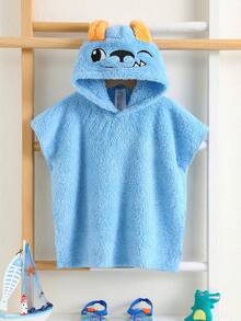Unisex Baby Fluffy Cartoon Hooded Coverall, Suitable For Beach, Hot Spring, Swimming Pool, Vacation In Summer & Spring Baby Poncho Baby Beach Wear - Multicolor - View 3
