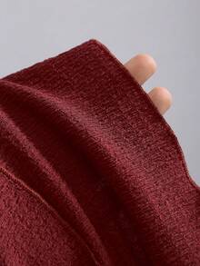 Sweetra Women's New Minimalist Solid Color Strapless Knit Mini Dress, Multi-Layer Cake Dress - Burgundy - View 4