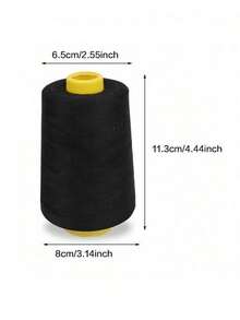 Sợi chỉ dệt màu đen 100% polyester dùng để làm tóc giả, may tóc nối, 1 cuộn (1 cái, màu đen) Có 4 độ dài khác nhau - màu đen - Xem 5