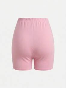 SHEIN Girlism 少女四件套：黑色休闲/家居服/百搭/运动骑行紧身裤，买一送四 - 彩色 - 查看 5