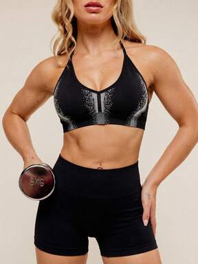 Seamluxe SHEIN Sport 1pc Seamless High Elasticity Backless Racerback Sports Bra For Women, Suitable For Yoga, Workout, And Fashionable Outfits, All Seasons Gym Wear Sport Bra Gym Cover Up Top Gym Clothes Women Top Gym Tops For Women With Built In Bra Workout Sets For Women Gym Crop