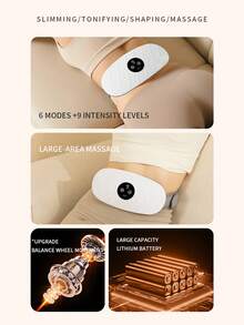 Teckwe 1 Máy massage rung toàn thân 6 chế độ 9 cấp độ, tần số cao, massage sâu, đốt mỡ, định hình cơ thể, sạc lại được, cầm tay, thư giãn cơ bắp, thích hợp cho nữ sử dụng tại nhà, phòng tập thể dục, văn phòng và hàng ngày. Dung lượng pin: 800mAh (Không bao gồm cáp dữ liệu) - trắng - Xem 2