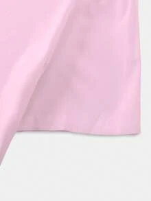 Chillumni 男士休闲宽松粉色短袖衬衫 - 彩色 - 查看 4