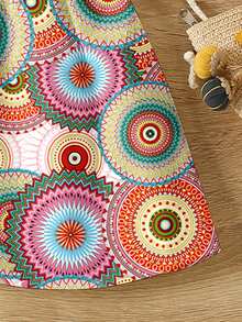 Đầm croptop dệt kim họa tiết chấm bi tròn, màu sắc tươi tắn, phong cách bohemian, thời trang thường ngày, sáng tạo, cá tính, thoải mái cho bé gái mặc hàng ngày, phù hợp cho kỳ nghỉ hè, tạo nên những bộ trang phục năng động. - Nhiều màu - Xem 6