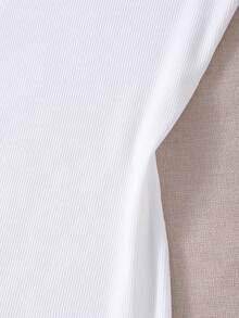 SHEIN 两件套少女黑色针织吊带连衣裙搭配牛仔背心，通勤休闲装 - 白色 - 查看 8