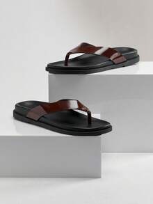 Solezae Dép xỏ ngón đế bằng thoải mái, kiểu dáng thường ngày dành cho nữ. - Màu nâu Sô-cô-la - Xem 7