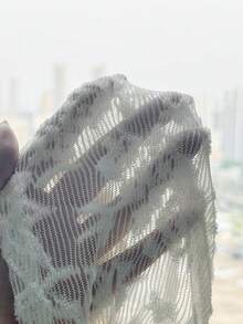 SHEIN 少女休闲纯色露肩针织上衣 - 杏色 - 查看 9