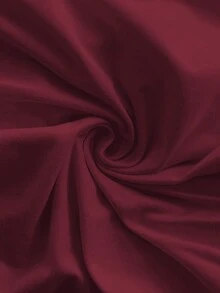 Rusticease Plus Size Women Round Neck Ruffle Trim Short Sleeve Blouse, Summer Office Burgundy Casual Formal - Burgundy - View 6