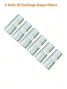 SHEIN 90PCS/ 6 Rolls 30x22cm Disposable Mini Trash Bags Small Plastic Garbage Bags For Kitchen Bathroom Office Restaurant Desktop Cleaning Storage Waste Bin Liners Leakproof Odor Control Home Travel Car Camping Essential Household Supplies - Multicolor - View 21