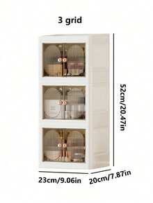 Foldable Makeup Organizer With Doors - Portable Desktop Storage Box For Cosmetics, Skincare, Multi-Layer & Collapsible - Multicolor - View 16