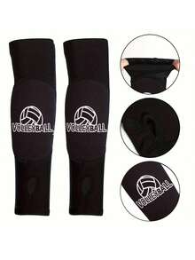 Conjunto de mangas para el brazo y rodilleras para voleibol de playa, equipo deportivo de protección acolchada de unicolor para entrenamiento - Multicolor - Ver 7