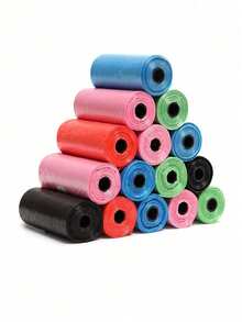 SHEIN 90PCS/ 6 Rolls 30x22cm Disposable Mini Trash Bags Small Plastic Garbage Bags For Kitchen Bathroom Office Restaurant Desktop Cleaning Storage Waste Bin Liners Leakproof Odor Control Home Travel Car Camping Essential Household Supplies - Multicolor - View 20