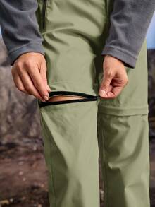 In My Nature Pantalones de senderismo casuales de unicolor con bolsillo con cremallera y botones para mujer - verde menta - Ver 5
