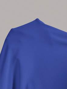 SHEIN EZwear Women's Solid Color Knit Bodycon Dress - Royal Blue - View 5