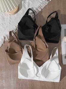 Set de 3 sujetadores inalámbricos sin costuras para mujer - Multicolor - Ver 7