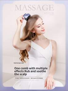 Teckwe Multi Functional Electric Spray Scalp Massage Comb, Three Gear Vibration Adjustable Mode, USB Rechargeable Portable, Multi-Color Optional, Suitable For Home, Travel And Office Use 1000 MAh Rechargeable Battery;Shipping Without USB-C Data Cable Included - Multicolor - View 2