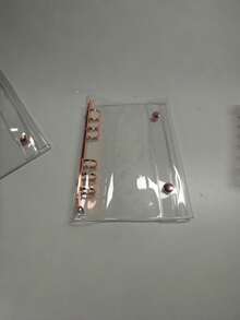 1PC Rose Gold Transparent Ring Binder Multiple Sizes Includes Refill Paper Sticker Album Seal Closure Book For Scrapbooking Diary Office Organization - Multicolor - View 17