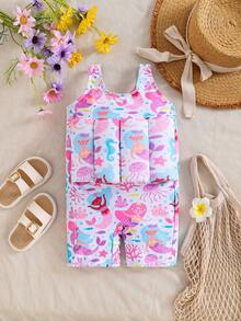 Emery Rose Kids Emery Rose Kids Bộ đồ bơi liền thân không tay họa tiết nàng tiên cá đan len dành cho bé gái, thích hợp cho kỳ nghỉ hè ở bãi biển. - Nhiều màu - Xem 2