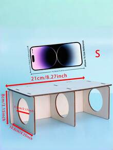 1个木制仓鼠松鼠躲藏屋，刺猬木制栖息地，也适用于豚鼠、龙猫 - 彩色 - 查看 8