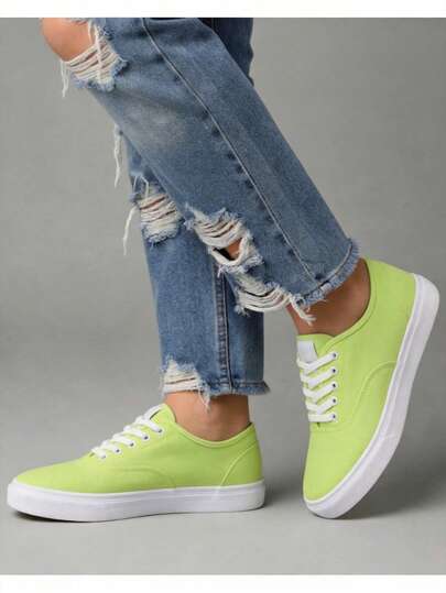 tenis hombre mujer casuales de lona planos unisex baratos moda 22mx 29mx confort al caminar básicos con agujetas zapatillas urbano deportivo color primavera verde azul arena