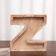 木质大字母存钱罐，字母造型，可定制首字母，趣味生日、圣诞节、节日礼物 - 彩色 - 查看 21