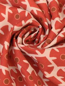 Brillora Mono informal de mujer con estampado total y cuello en V - Rojo - Ver 11