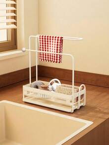 Cirelle 1 Pc Retro Kitchen Sink Storage Rack, Narrow Metal Drain Rack, Used For Sponges And Towels, Space Saving Storage Rack Under The Faucet, Fun Home Decoration, Perfect For Christmas, Halloween, Easter, Valentine's Day, Birthday Gifts, Unique Gifts, The Best Ideal Choice For Gift Giving - 25.5*22.6*11.2cm - View 12