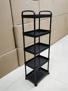 1 Xe đẩy đựng đồ 3 tầng màu trắng | Chất liệu nhựa bền + Bánh xe xoay 360° | Lưu trữ đa năng cho nhà bếp/phòng tắm/phòng ngủ | Khay đựng đồ tiết kiệm không gian - Nhiều màu - Xem 7