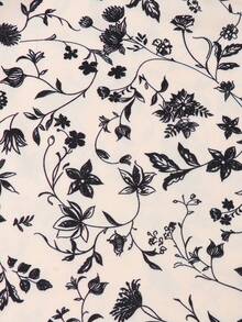 Lyxana Petal Sleeve Strapless Maxi Ditsy Floral Cinched Waist Dress - Apricot - View 6