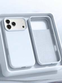 Capa de Celular de Pulseira de Silicone, Adequada para 17 Pro Max/17/16/15/14/13/12/11 Pro Max Plus. Capa Protetora Absorvente de Choque. - Pico Azul Distante - Visão 4