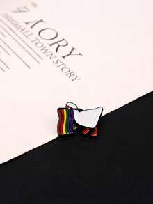 Joivida Cute Duck Brooch Alloy Vintage Accessories Creative Animal Design Metal Pin Enamel Colorful Scarf Clip For Women Gifts Birthday Party Retro Decor - color - View 9
