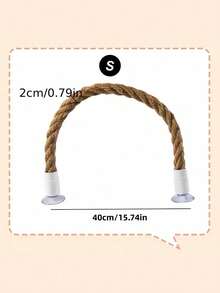 1pc Parrot Sisal Rope Climbing Toy With Suction Cup, Bendable Bird Perch Chew Toy For Cage Decor, Suitable For Parrots All Season - Multicolor - View 13