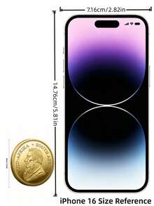 1967 South African Krugerrand Gold Coin Replica 4cm Diameter Role Play Prop For Historical Reenactment Teaching Display Valentines Day Gift Spring Summer Style Must Haves - Gold - View 6