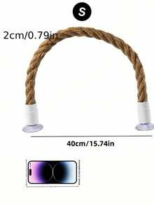 1pc Parrot Sisal Rope Climbing Toy With Suction Cup, Bendable Bird Perch Chew Toy For Cage Decor, Suitable For Parrots All Season - Multicolor - View 12