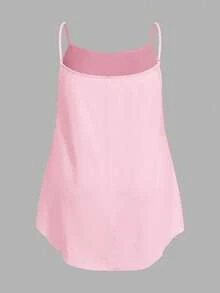 SHEIN EZwear 2件装加大码纯色吊带背心，夏季基础款 - 彩色 - 查看 3