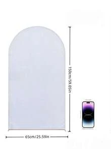 1PC Stretch Spandex Wedding Arch Cover & Photo Booth Backdrop - Seamless Solid Color Fabric For Outdoor Ceremony, Stage Divider, Event Decor - Gold - View 10
