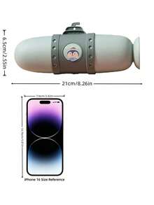 Zazumi 1个潜艇造型旅行牙刷架，可爱便携防水情侣洗漱包，可折叠杯装牙膏牙刷收纳盒，独特浴室必备品，邮轮度假礼物（男女皆宜） - 彩色 - 查看 8