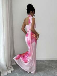 Elenzga 性感印花连衣裙 - 粉色 - 查看 2