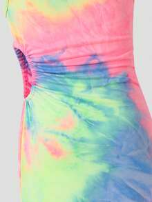 SHEIN 少女圆领扎染休闲度假连衣裙 - 彩色 - 查看 8