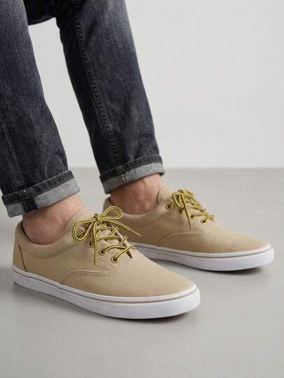 tenis hombre mujer casuales de lona planos unisex baratos moda 22mx 28mx confort al caminar básicos con agujetas zapatillas urbano deportivo orilla tipo piel resistencia arena rojo verde