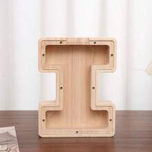 木质大字母存钱罐，字母造型，可定制首字母，趣味生日、圣诞节、节日礼物 - 彩色 - 查看 20