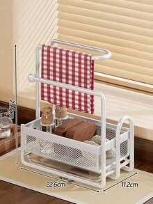 Cirelle 1 Pc Retro Kitchen Sink Storage Rack, Narrow Metal Drain Rack, Used For Sponges And Towels, Space Saving Storage Rack Under The Faucet, Fun Home Decoration, Perfect For Christmas, Halloween, Easter, Valentine's Day, Birthday Gifts, Unique Gifts, The Best Ideal Choice For Gift Giving - 25.5*22.6*11.2cm - View 11