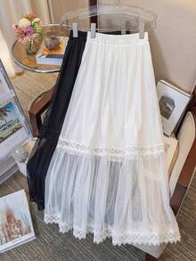 GlowEve CURVE Váy dài màu trơn thanh lịch, đa năng dành cho phụ nữ cỡ lớn - trắng - Xem 1