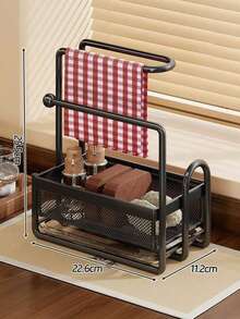 Cirelle 1 Pc Retro Kitchen Sink Storage Rack, Narrow Metal Drain Rack, Used For Sponges And Towels, Space Saving Storage Rack Under The Faucet, Fun Home Decoration, Perfect For Christmas, Halloween, Easter, Valentine's Day, Birthday Gifts, Unique Gifts, The Best Ideal Choice For Gift Giving - 25.5*22.6*11.2cm - View 7
