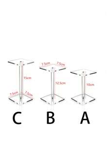 Giá đựng bánh acrylic, tháp trưng bày tráng miệng nhiều tầng, giá đựng bánh cupcake tròn/vuông trong suốt có thể tháo rời, giá trưng bày bánh ngọt nhỏ, bánh quy bằng acrylic trong suốt cho đám cưới, tiệc tùng. - Trong sáng - Xem 3